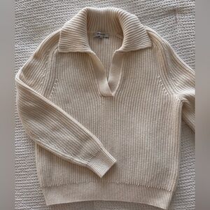 Madewell Shaker Stitch Johnny Collared Sweater